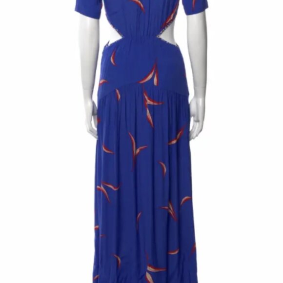 Ba&sh blue cut out maxi dress size S - Picture 3 of 7